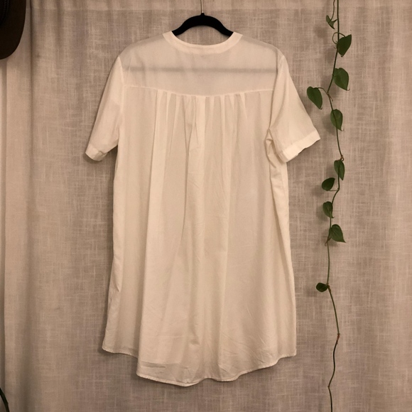 Ali Golden button-down shirt dress, white - Picture 3 of 3